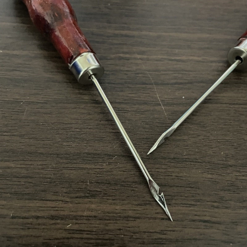 Jarum Jara /Pelubang Penusuk Jahit Sol Sepatu/ Uncek pelubang Kulit Bahan Kain dll