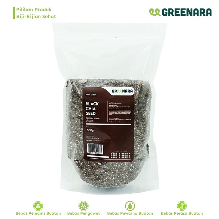 

[KUALITAS TERBAIK] Biji Chia Hitam Organik 500gr / Organic Black Chia Seed Premium