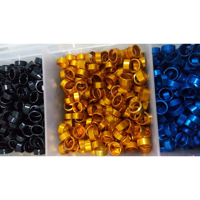 ring polos slim tipis isi 25bij tanda burung puter pelung derkuku lubang 6.5mm