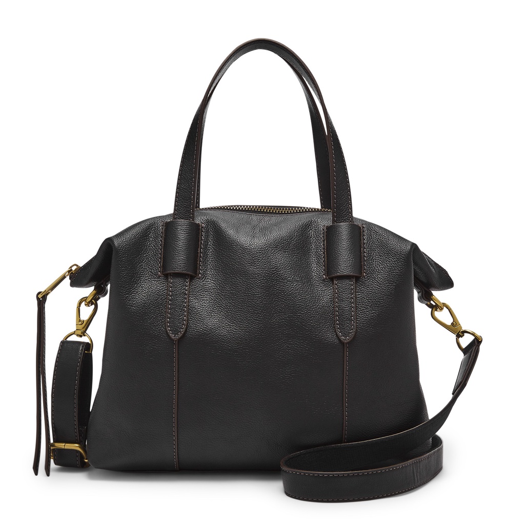 Fossil Skylar Leather Satchel Black Tas Wanita - SHB2657-001