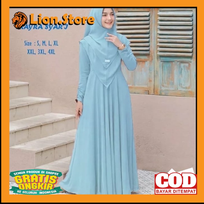 SALSABILA_CLOTING- COD M L XL XXL Baju Gamis Ukiran Jumbo Terbaru 2023 Big size LD125 Maira syari mo