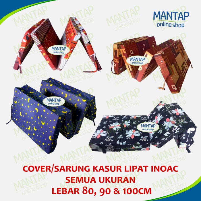 Cover sarung kasur lipat Inoac ALL SIZE terbaik halus adem 80,90,100cm - 200x80x10