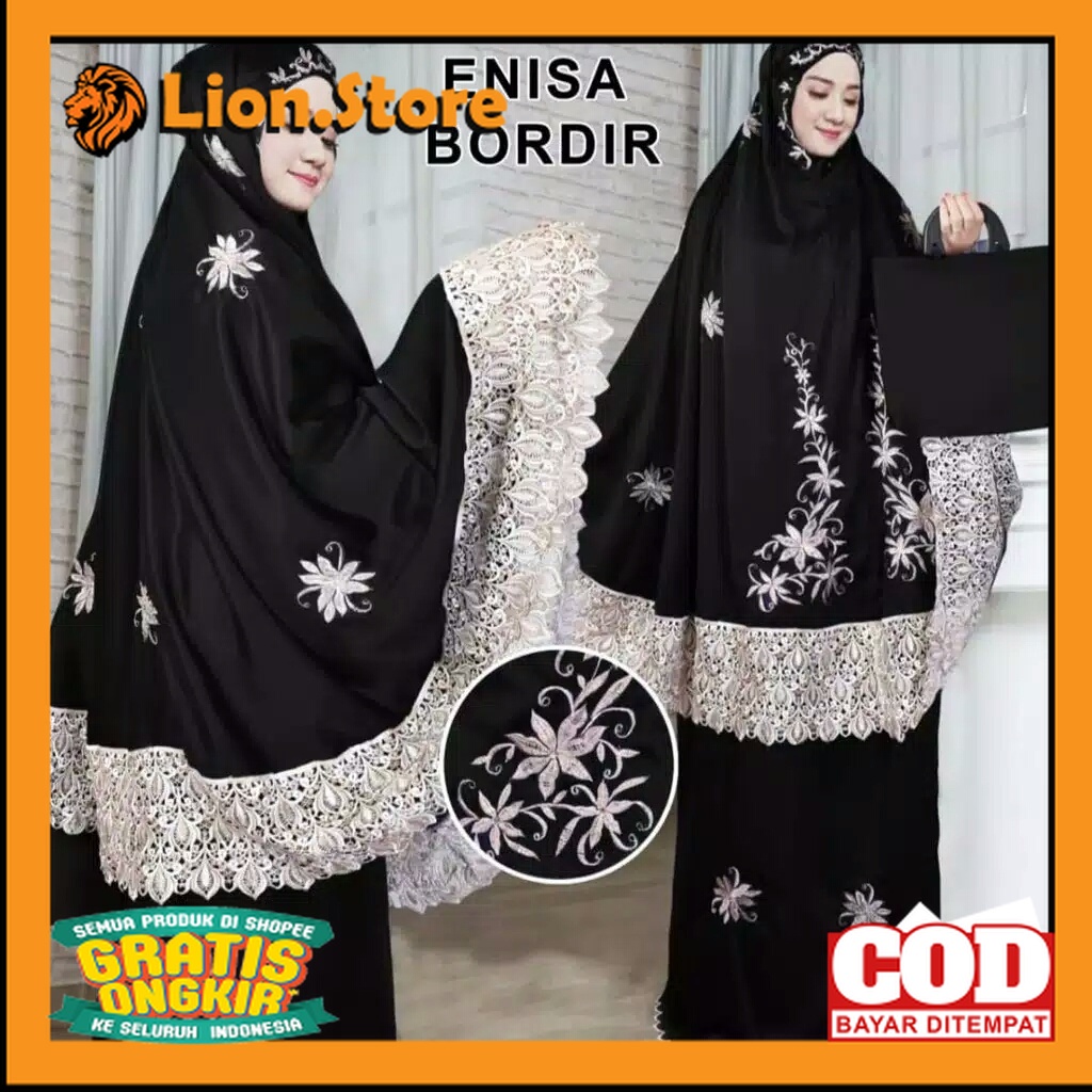 mukena enisa bordir Mukena Luna Maya Dewasa Renda Bordir Terbaru 2022// MUKENA / MUKEAN POUCH / MUKE