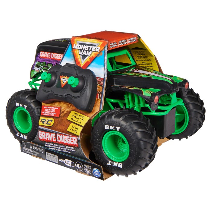 Mainan Mobil Monster Jam RC Scale 1:15 Grave Digger