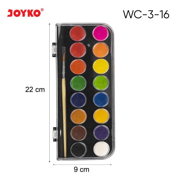 

Cat Air Watercolor Set Joyko WC-3-16 isi 16 Warna