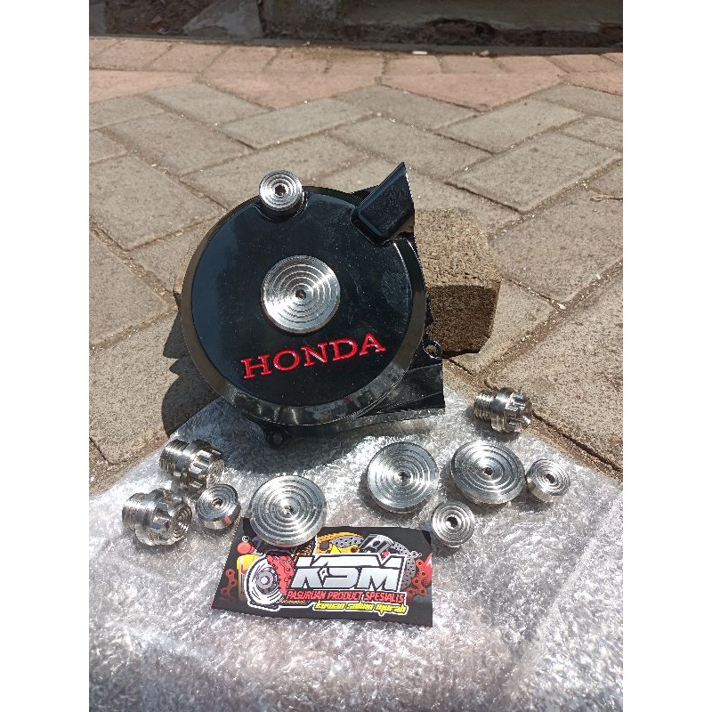 tutup kancing bak Magnit stainless dan baut tutup oli pnp Honda gl MP Tiger/kacingan tutup bak Magni