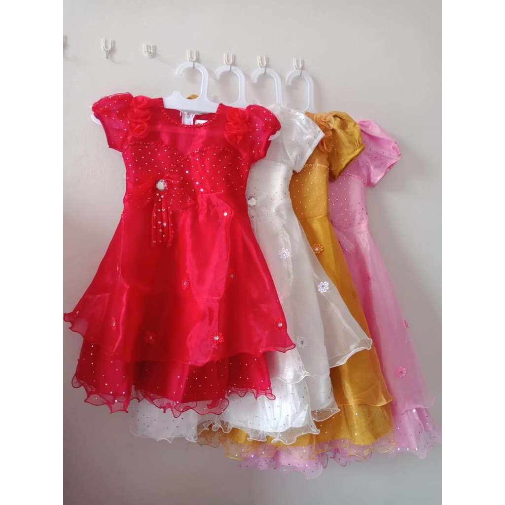 Gaun Dress Baju Anak Perempuan 2-12 tahun Baju Pesta Dress Princess KAP53// HARI RAYA IMLEK / BAJU I