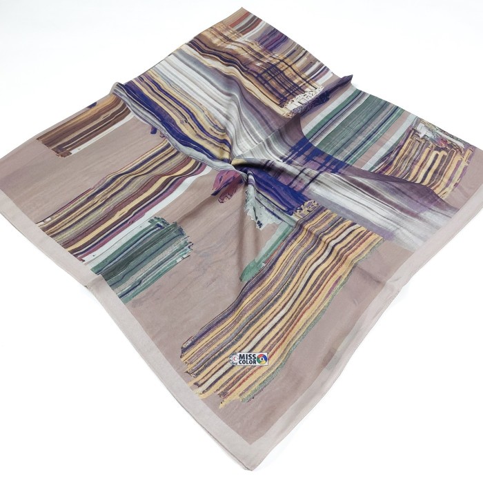 Miss Color Voile Scarf Italian Chiffon - Hijab Size 120120 cm - Tulis Dicatatan