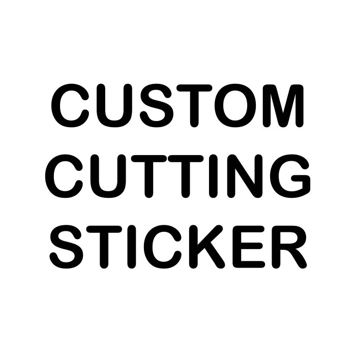 Stiker Custom Decal Cutting Sticker Custom - Putih