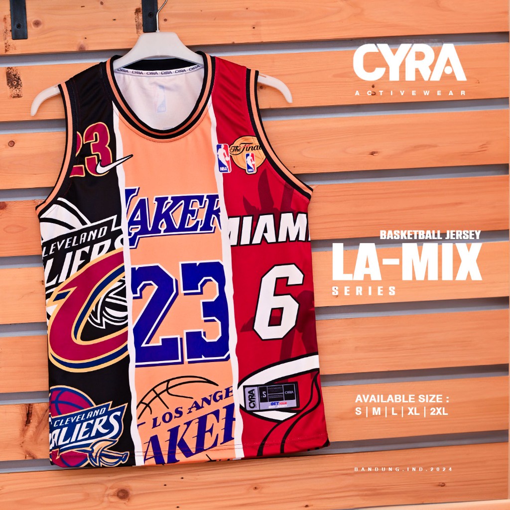 JERSEY BASKET LAKERS LEBRON JAMES #23 LA-MIX