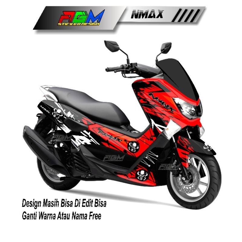 Sticker Nmax//Decal Nmax Full Body Tengkorak New  AGM026