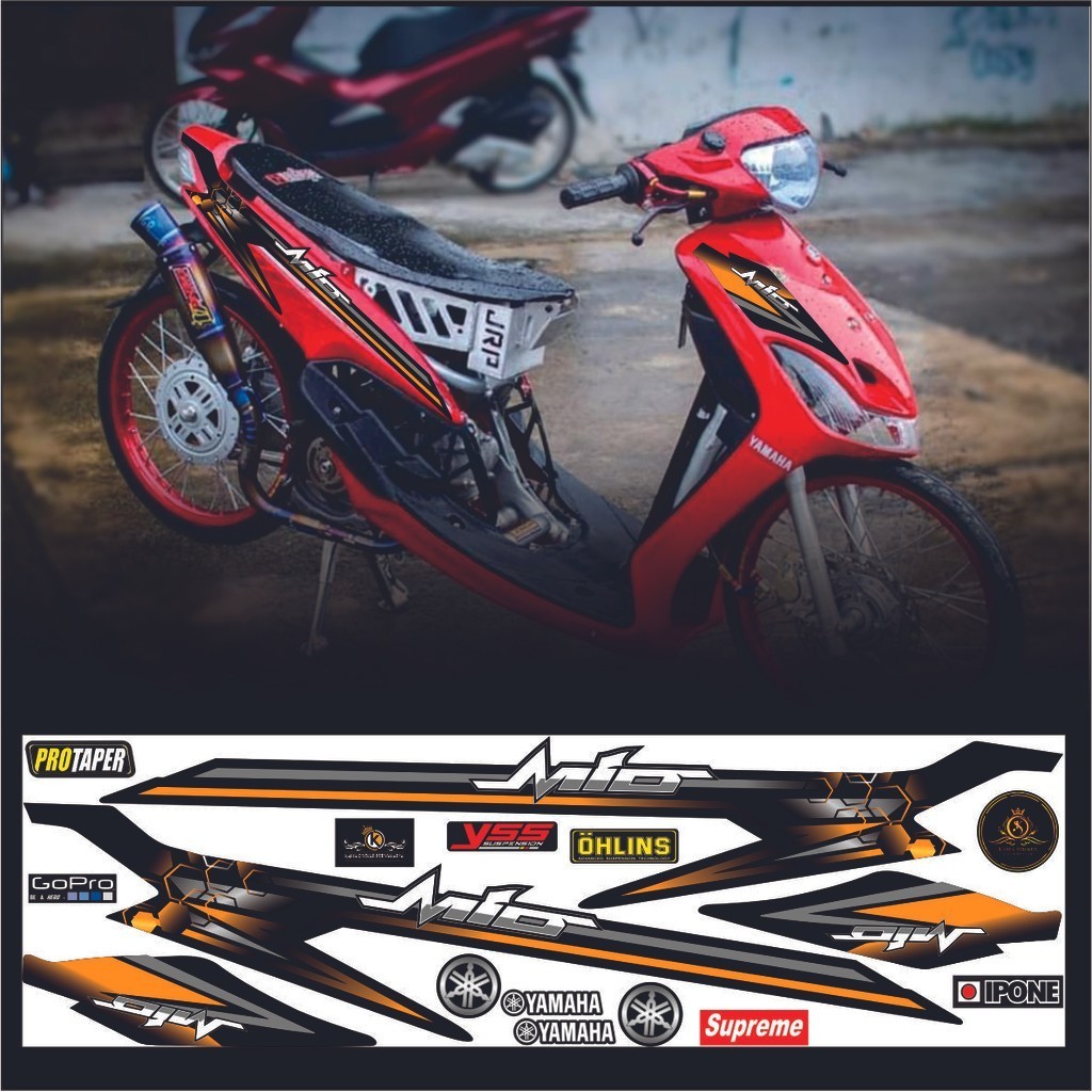 COD/ Stiker Mio Sporty Mio Smile Striping Mio Amore Mio Sporty Mio Smile Thailand Stiker variasi Mio