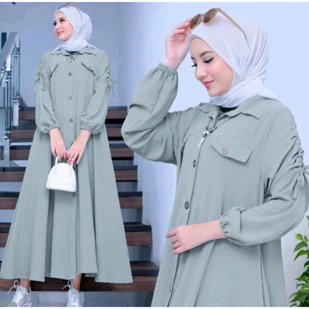 Mahalini Midi Dress || Crinkle Airflow Premium