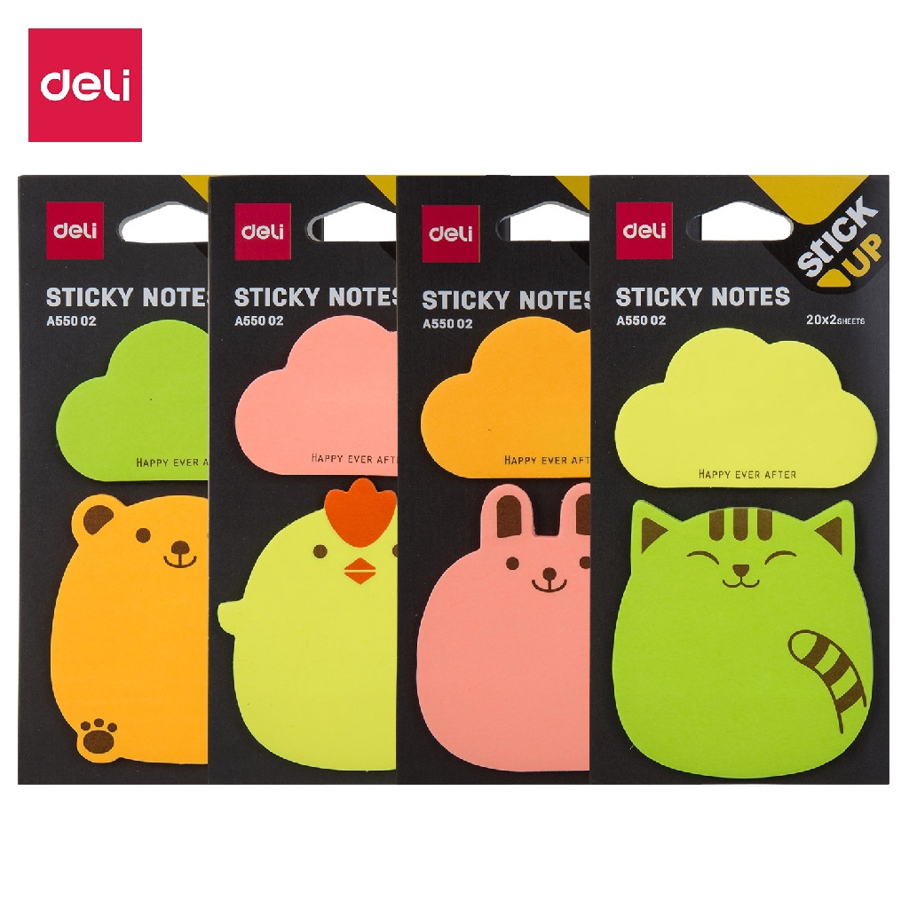 

Deli Memo tempel Fancy Sticky Notes 76×76mm 3 EA55002