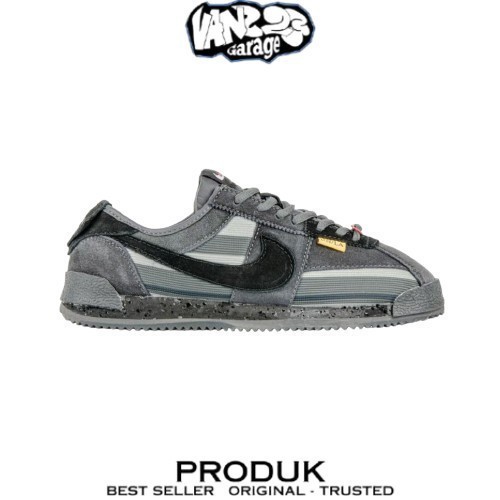 Sepatu Sneakers Union LA x Nike Cortez Dark Grey Black 100% Original BNIB