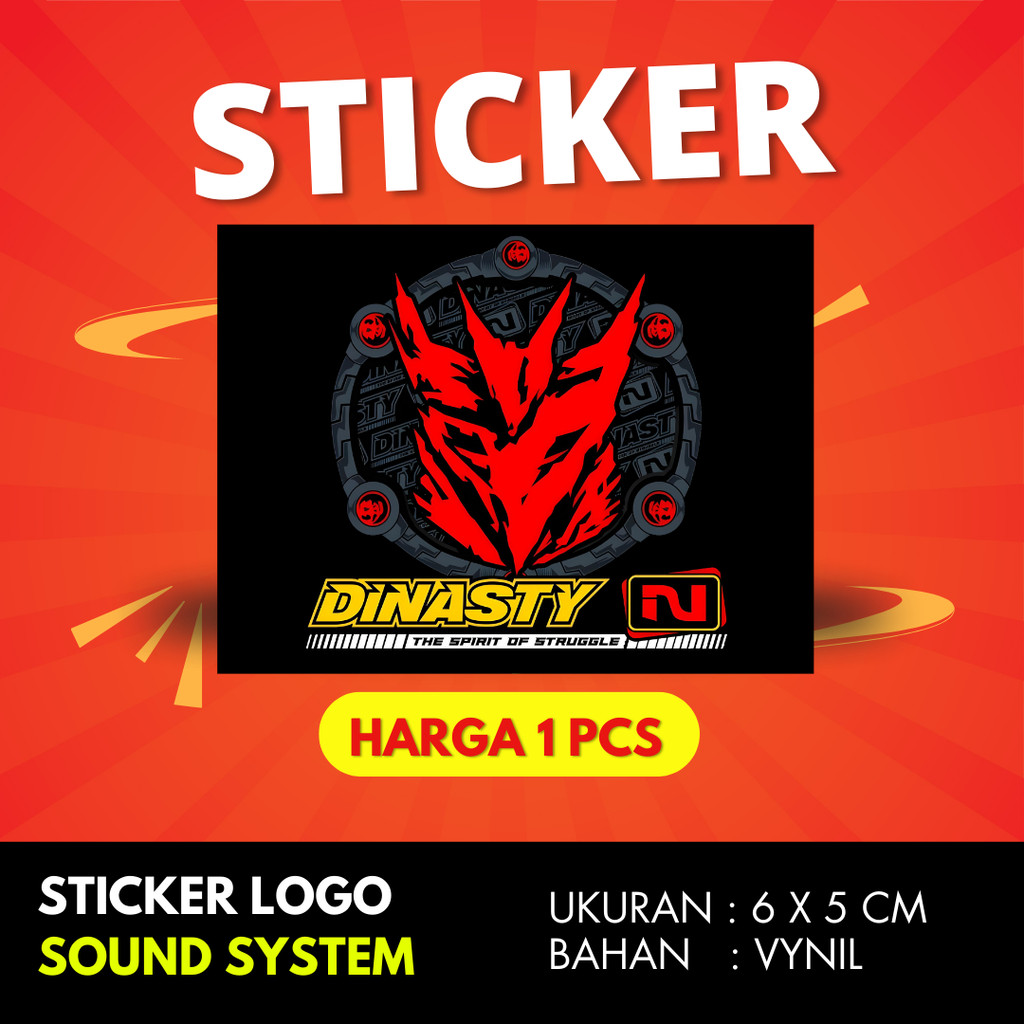 

Sticker sound system DINASTY AUDIO BAHAN VYNIL ANTI AIR PREMIUM