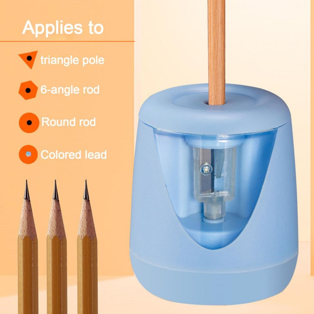 

1 Set Electric Pencil Sharpener with Cutter USB Rechargeable Battery Operated Automatic Pencil Sharpener Student Stationery Gift