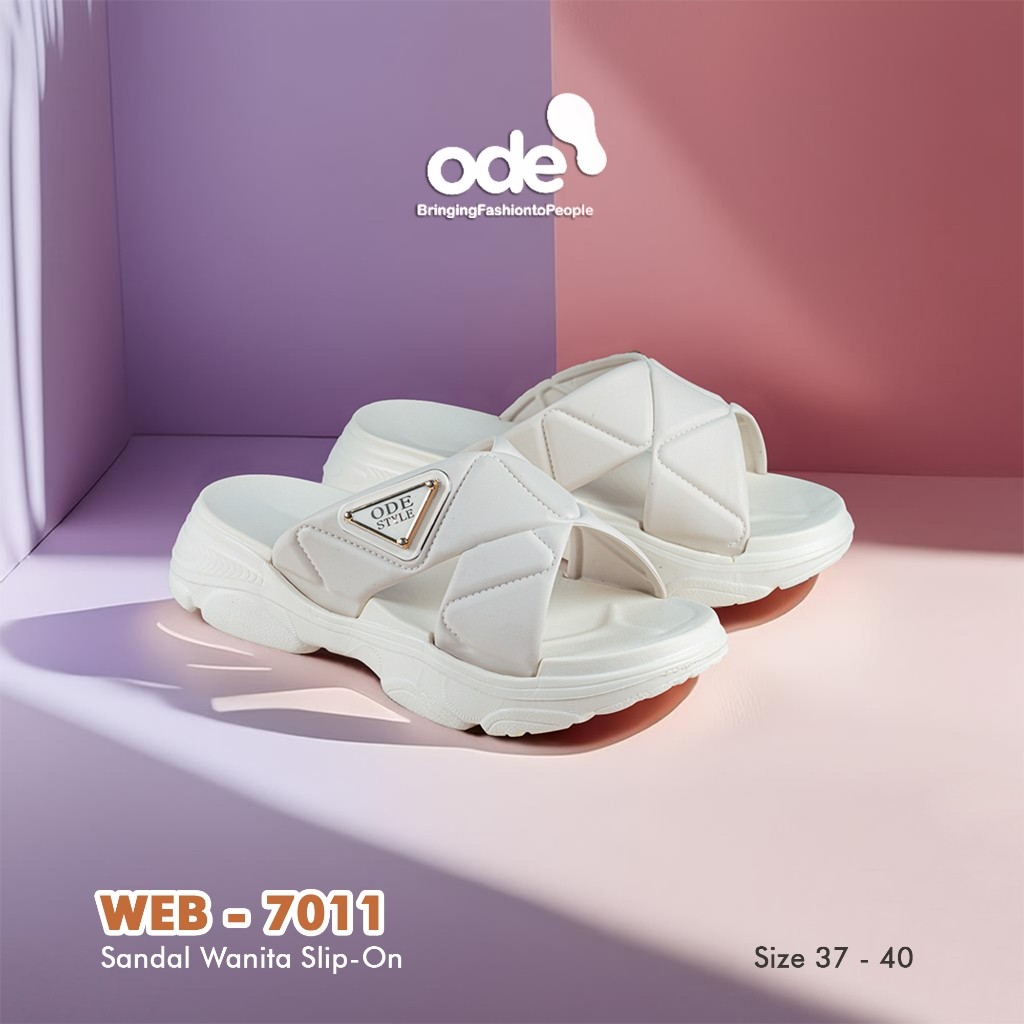 Sandal Wedges Slip On Wanita Kekinian Ode Sandal Jepit Elegan - Sandal Kondangan Terlaris