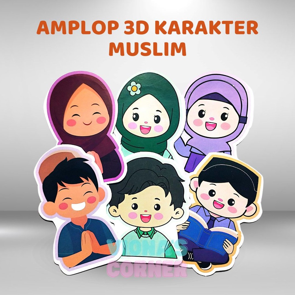 

Amplop Lebaran 3D Karakter Lucu Unik Tebal Lucu Premium Murah Angpao Idul Fitri Isi 5 Pcs Muslim