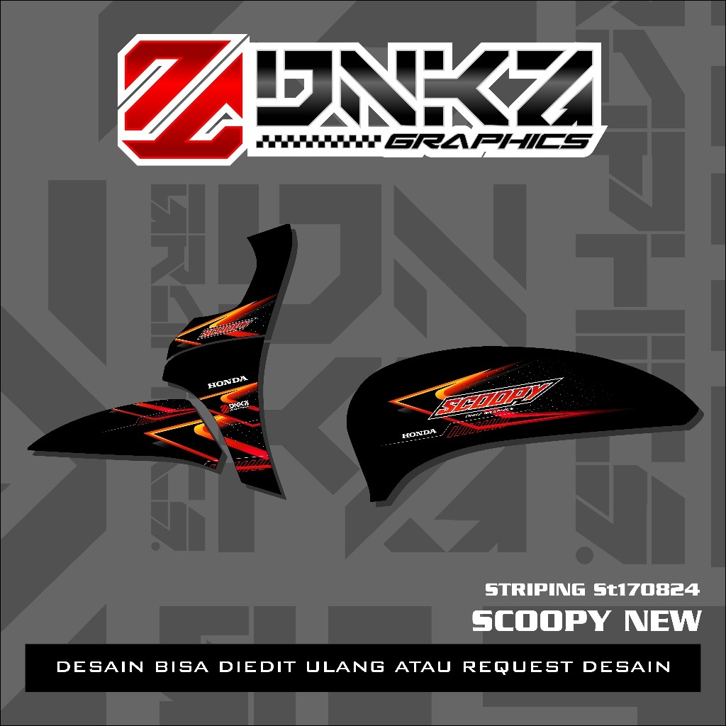 Stiker Scoopy New 2021 Decal Striping Scoopy 2021 Premium Racing