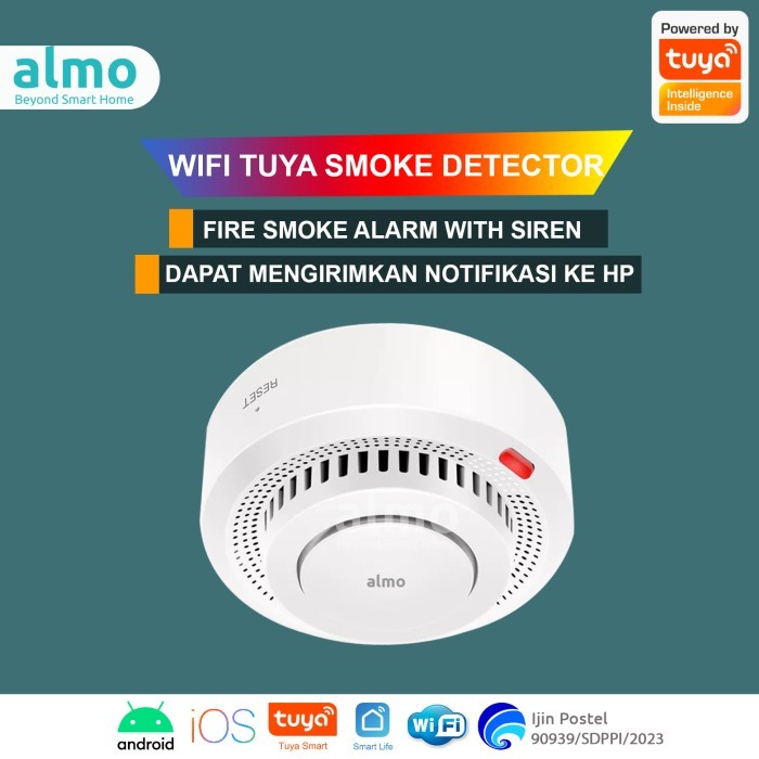 

Smart WiFi Smoke Detector Tuya Smart Alarm Home Automation