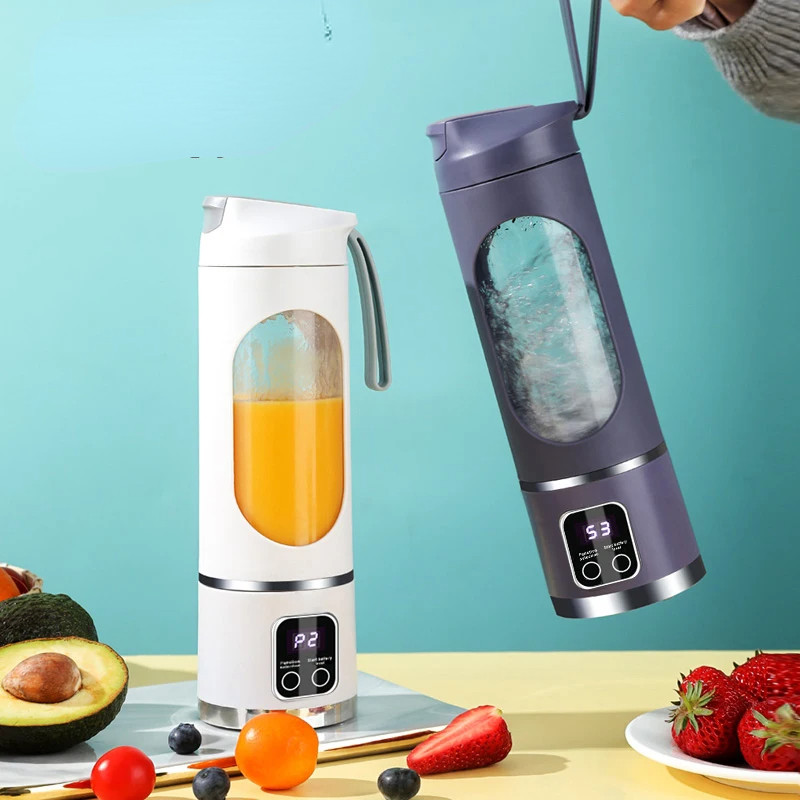 450ml Fruit Juicer 8 Blades USB Rechargeable Blender - Ice Crusher & Smoothies Cup