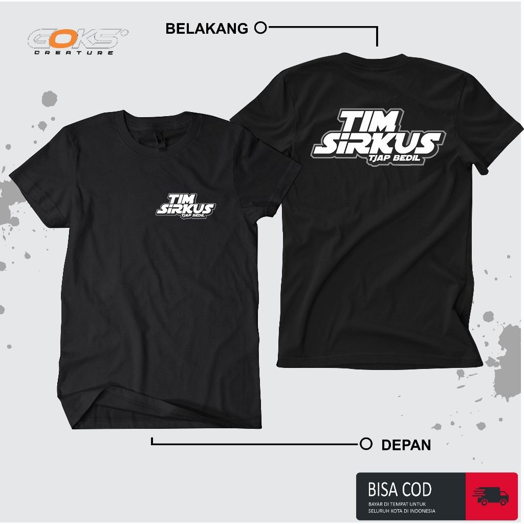 T-shir kaos tim sirkus - kaos lengan pendek pria wanita