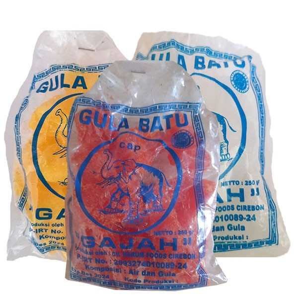 

Gula Batu Kuning Putih Oren Cap random 1 Kg