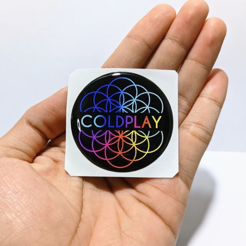 COLDPLAY Emblem sticker timbul lentur
