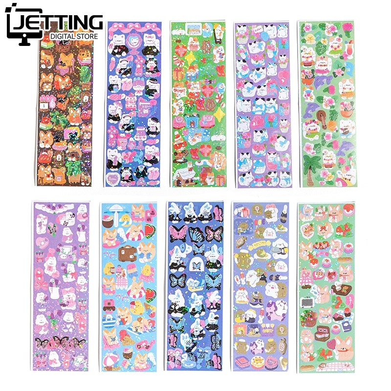 

10pcs Kawaii Kpop Toploader Deco Stickers - Various Cute Cartoon Korean Style - Get A Random Secret Gift With Every Purchase