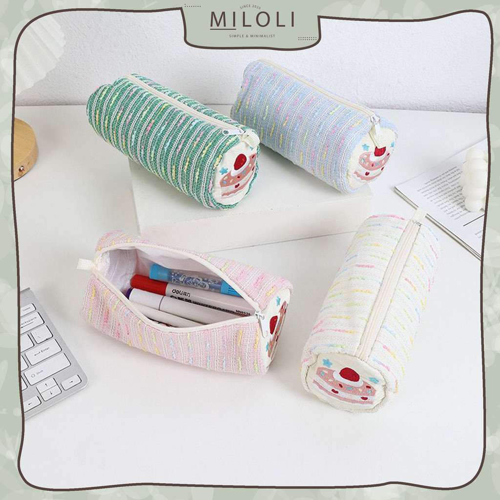

[MILOLI] Kotak Pensil CUTE STRAWBERRY CAKE Pencil Case Pencil Bag Tempat Pensil Resleting Stationery Multifungsi - F0314