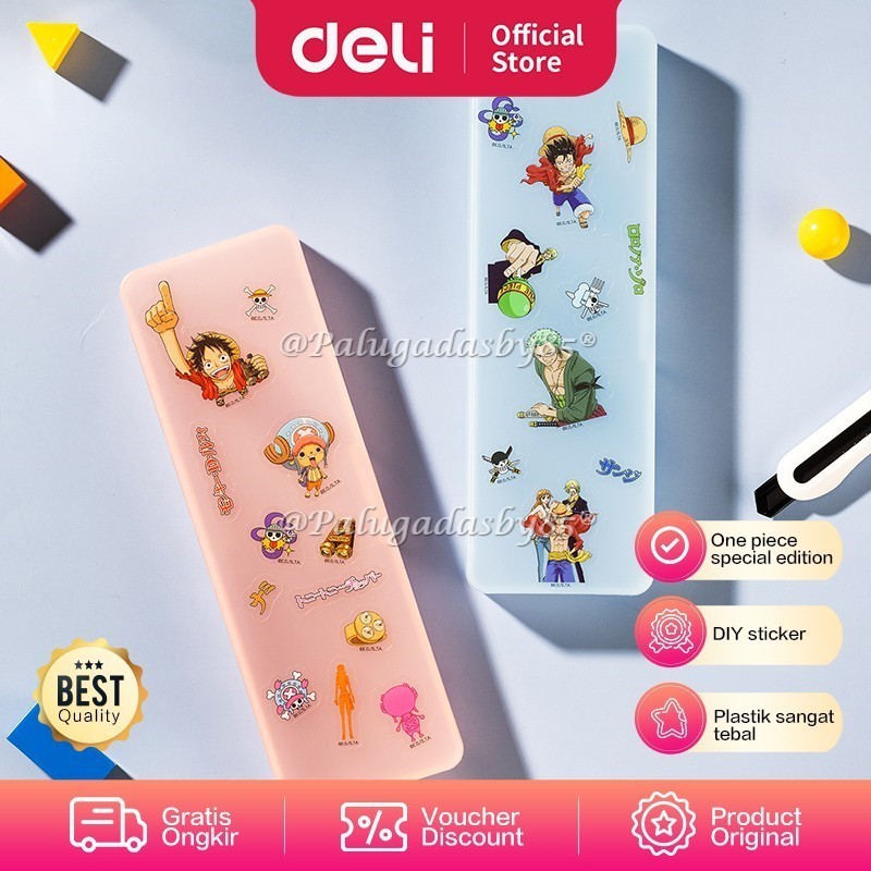 

Tempat Pensil DELI EH901 One Piece / Deli Plastic Pencil Case EH 901 / Tempat Pensil Plastik Dengan Sticker One Piece H901