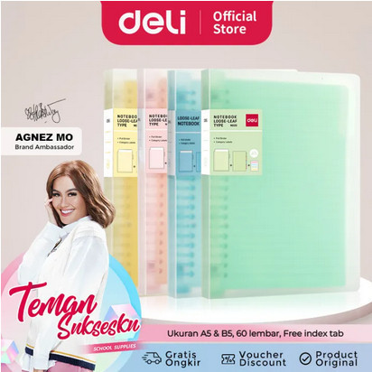 

Deli Binder Note / Notebook Spiral A5 Plastik - EN020