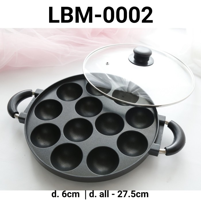 LBM-0002 Cetakan loyang happy call wajan teflon kue cubut cara bikang