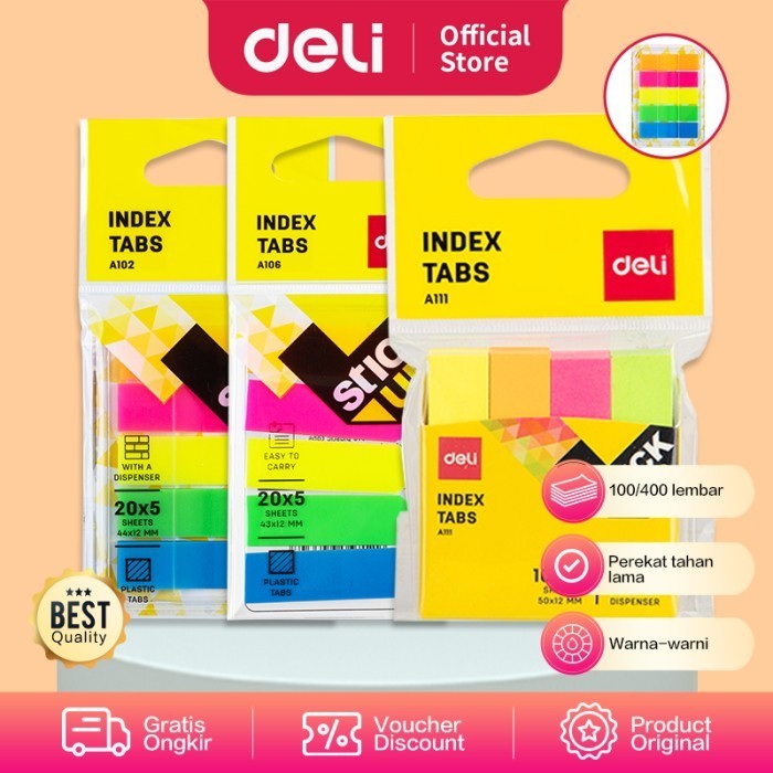 

Deli EA10202 sticky Index Tabs