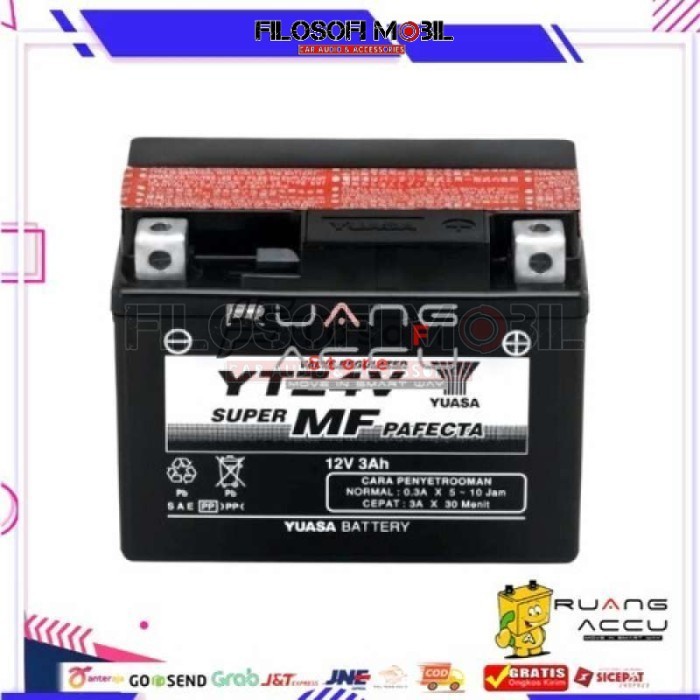 Accu/Aki Motor Kering Yuasa YTZ4V untuk motor Beat, Scoopy, Vixion - FM