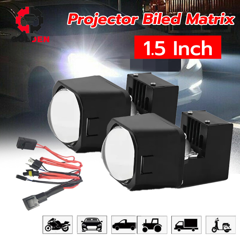 Lampu LED Projector Biled Matrix X1 1.5inc Motor Mobil Lensa Utama Led Biled Matrix X1 Myth Biled