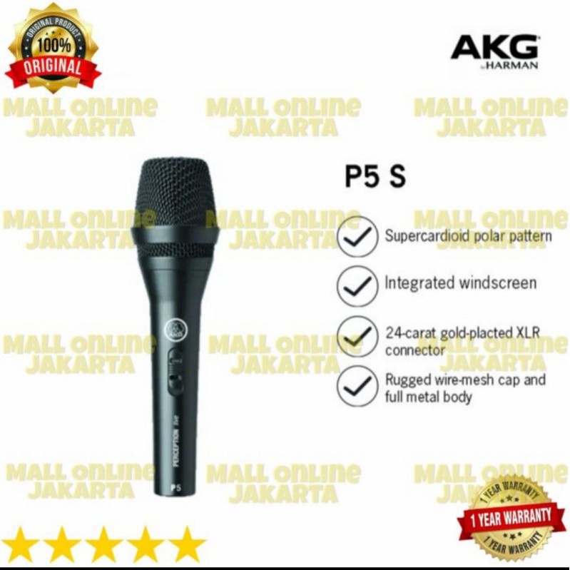 Mic Akg P5s Original Mic kabel P5 microphone cable harman p 5s