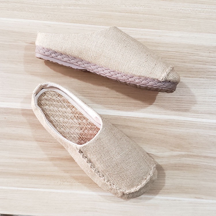 Coarse hemp ethnic cool slippers for men