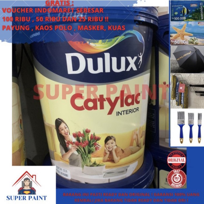 CAT TEMBOK/CAT PLAFON DULUX CATYLAC WARNA PUTIH 1501 25KG PAIL CAT DULUX CAT UNTUK PLAFON CAT RUMAH