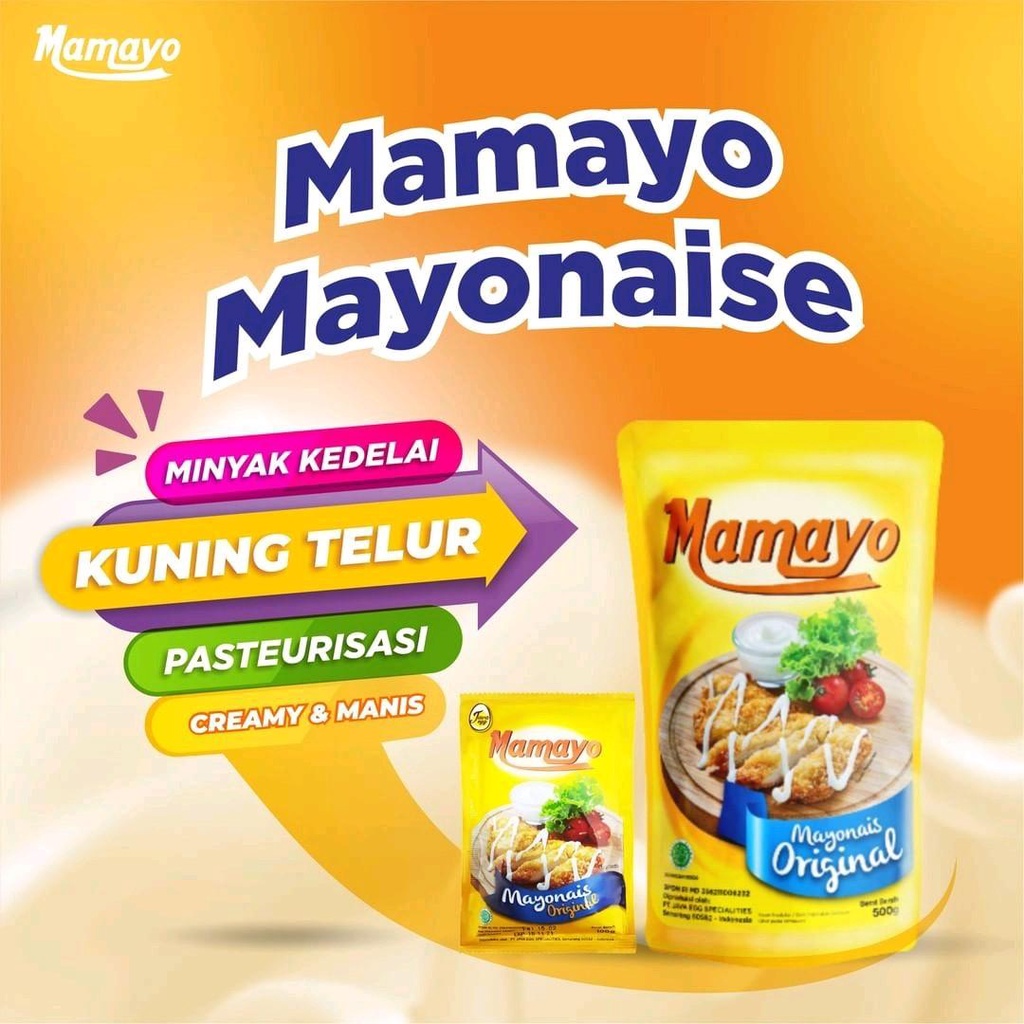 Mamayo Mayonaise 1 kg Mayones Minyak Kedelai dan Kuning Telur Mayonis Rendah lemak