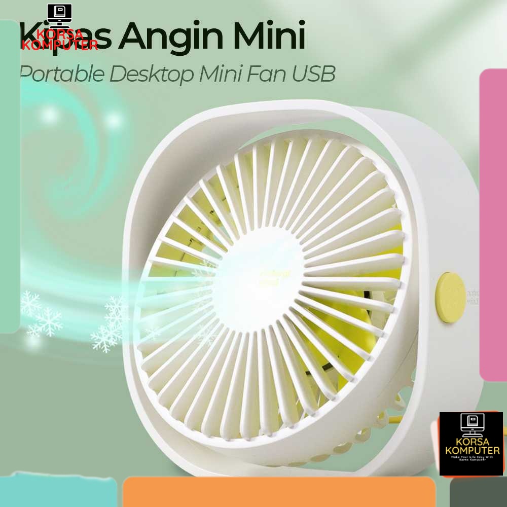 Kipas Angin Meja Portable Desktop Mini Fan USB Small Fan Desk Kipas Angin Anak Kipas MEja Kecil Kipa