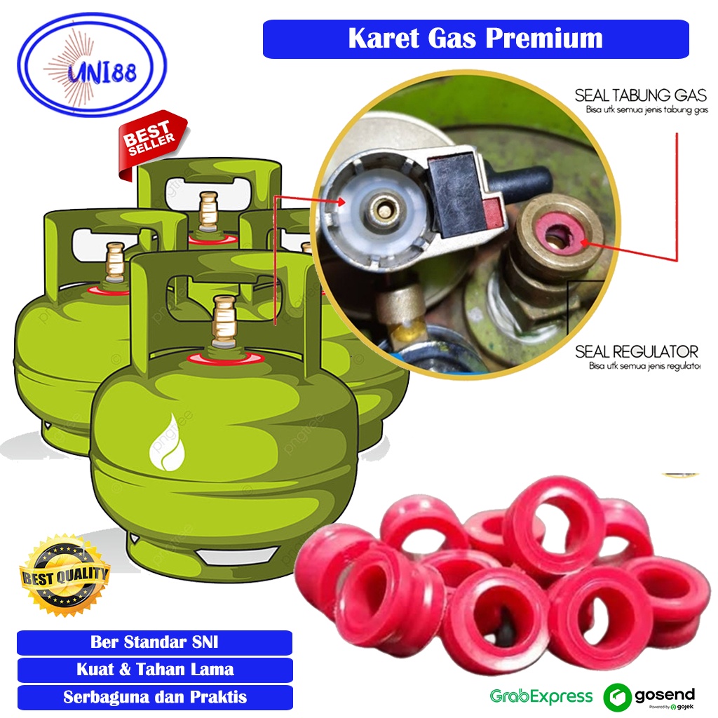Karet Seal Tabung Gas Silikon Sil Pengaman Regulator LPG Original SNI Elpiji 3 kg 5 kg 12 kg Anti Bo