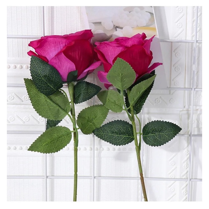 Bunga Mawar Pinktua / Bunga Plastik Tanaman hias Artificial mawar / Bunga Mawar Palsu