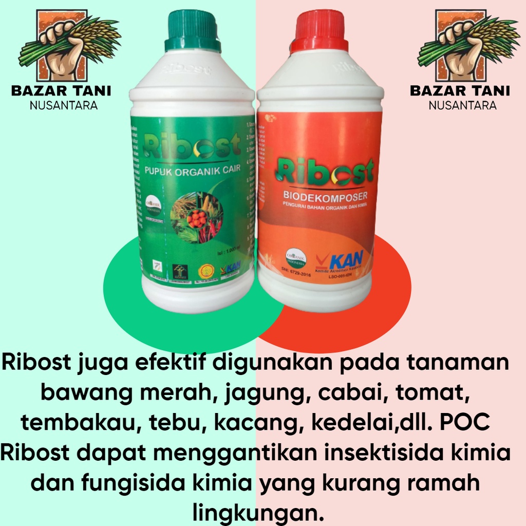 Ribost pupuk organik hijau merah ribos ribost  bio dekomposer pupuk organik cair ribost