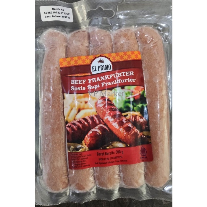 

EL PRIMO Sosis Sapi Frankfurter / Beef Frankfurter 500gr