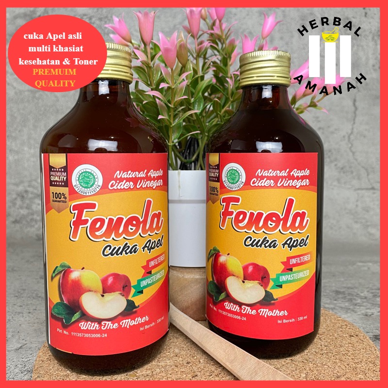 Cuka Apel Fenola - Multi khasiat  Kesehatan - Toner wajah & Jerawat