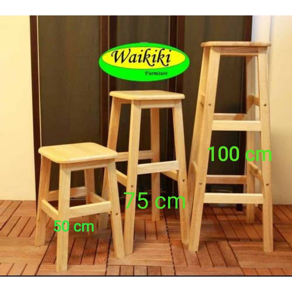 Kursi makan Kursi kayu tinggi 50 cm