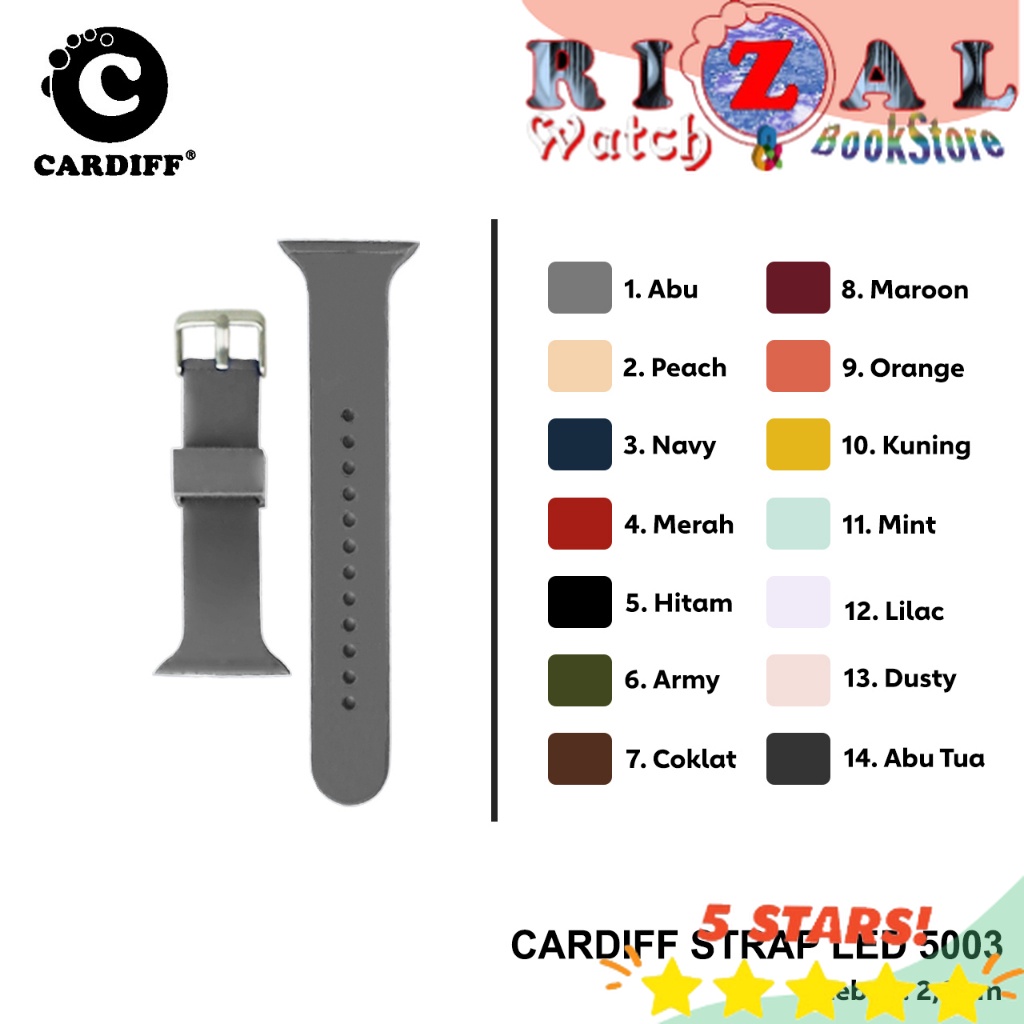 TERLARIS CARDIFF Strap LED 5003 Original Tali jam tangan LED