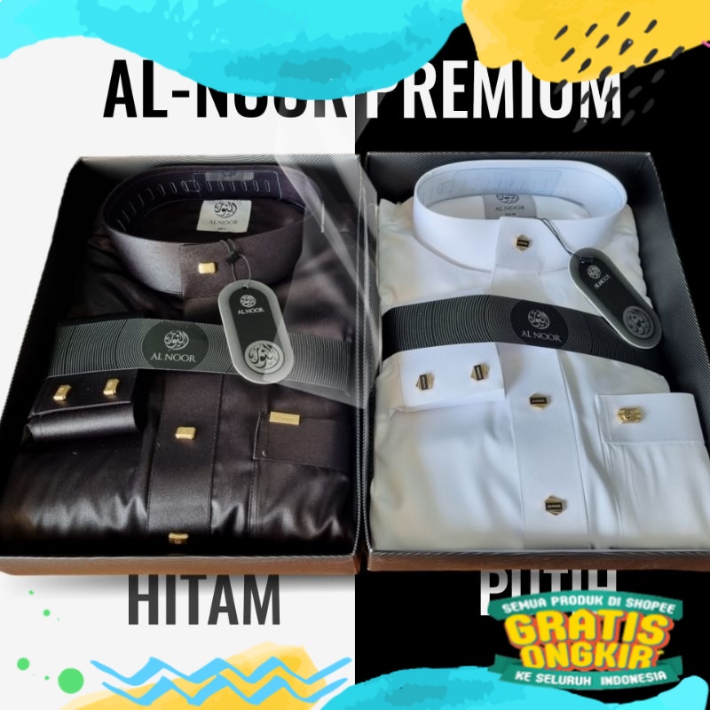 Jubah Gamis Pria Model Saudi Alnoor/Al noor Premium Manset dan Non-Manset Kancing Premium Matt Polys